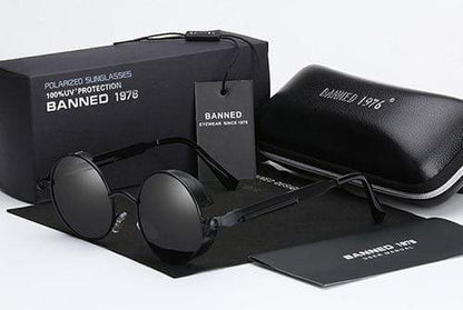 Retro Runde Gepolarisierte Steampunk Sonnenbrille – Argo