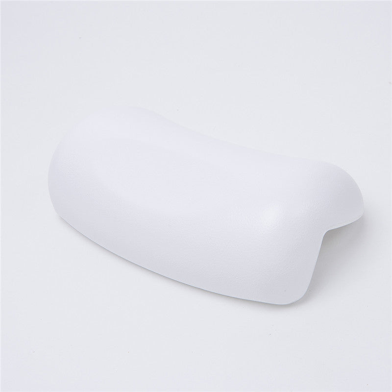 Weiße ergonomische Nackenstütze aus Schaumstoff für Komfort und Entspannung.