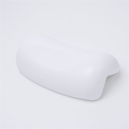 Weiße ergonomische Nackenstütze aus Schaumstoff für Komfort und Entspannung.