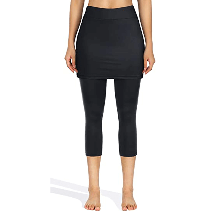 Rock-Leggings | Seitentaschen | Sportlich | Knöchellang | Einfarbig-Luzern Mode