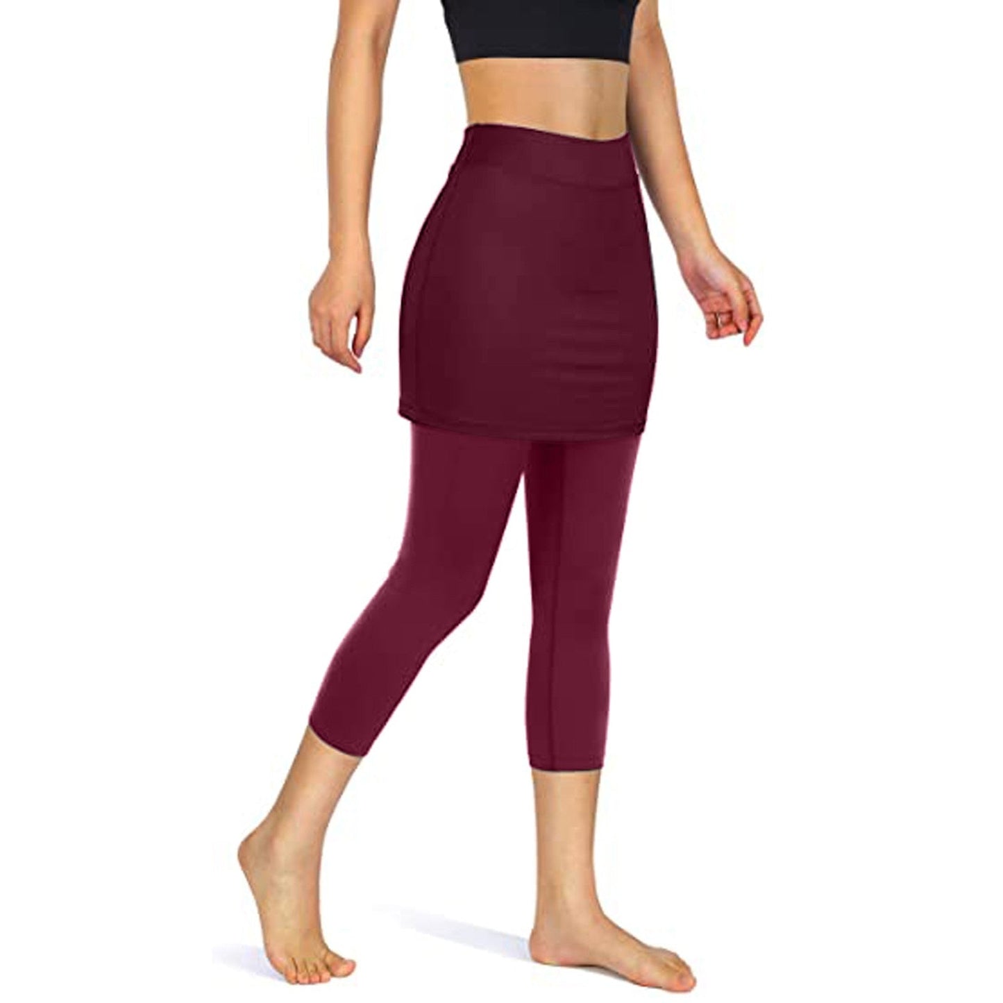 Rock-Leggings | Seitentaschen | Sportlich | Knöchellang | Einfarbig-Luzern Mode