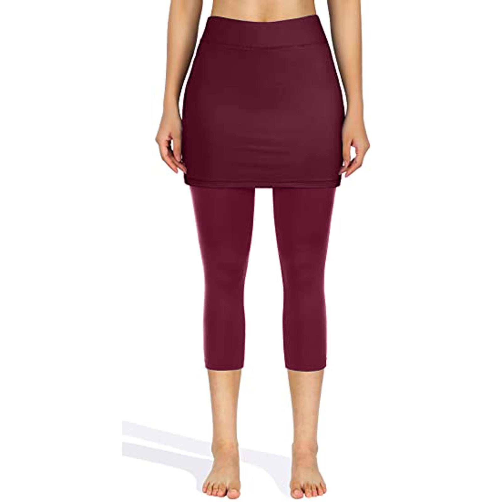 Rock-Leggings | Seitentaschen | Sportlich | Knöchellang | Einfarbig-Luzern Mode