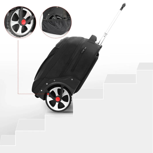Gepäck-Rucksack | Rollbar | Reißverschlüsse | Leicht | Schwarz-Luzern Mode