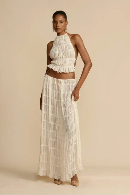 Rugloses Chiffon-Set – Calysta