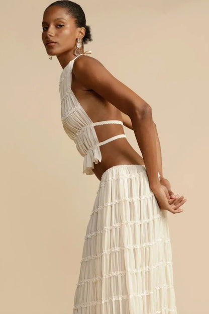 Rugloses Chiffon-Set – Calysta