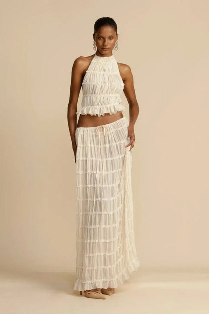Rugloses Chiffon-Set – Calysta
