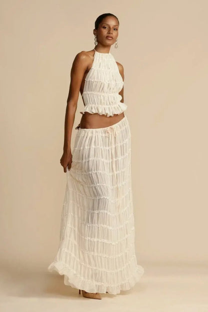 Rugloses Chiffon-Set – Calysta