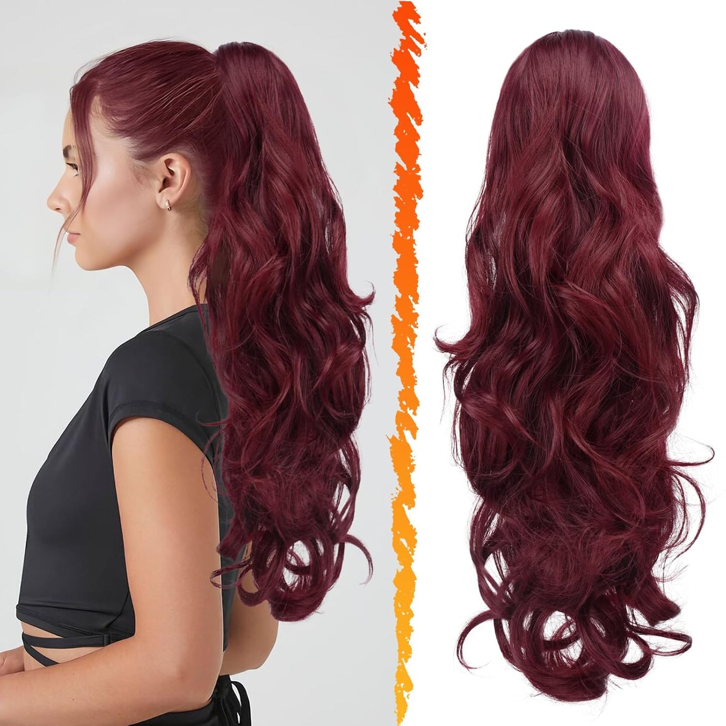 Haarverlängerung Pferdeschwanz 55 cm – Veloura