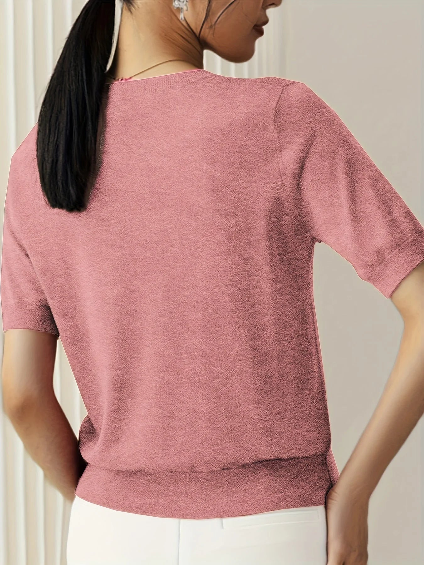 Frühjahrs-Pullover mit kurzen Ärmeln – Mira