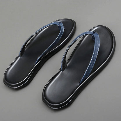 Rindsleder | atmungsaktiv | rutschfest | flexibel | flach | Slipper | Herren-Luzern Mode