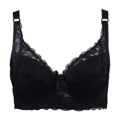 Schwarzer Spitzen-BH, Damenunterwäsche, verstellbare Träger, elegantes Design, Dessous.