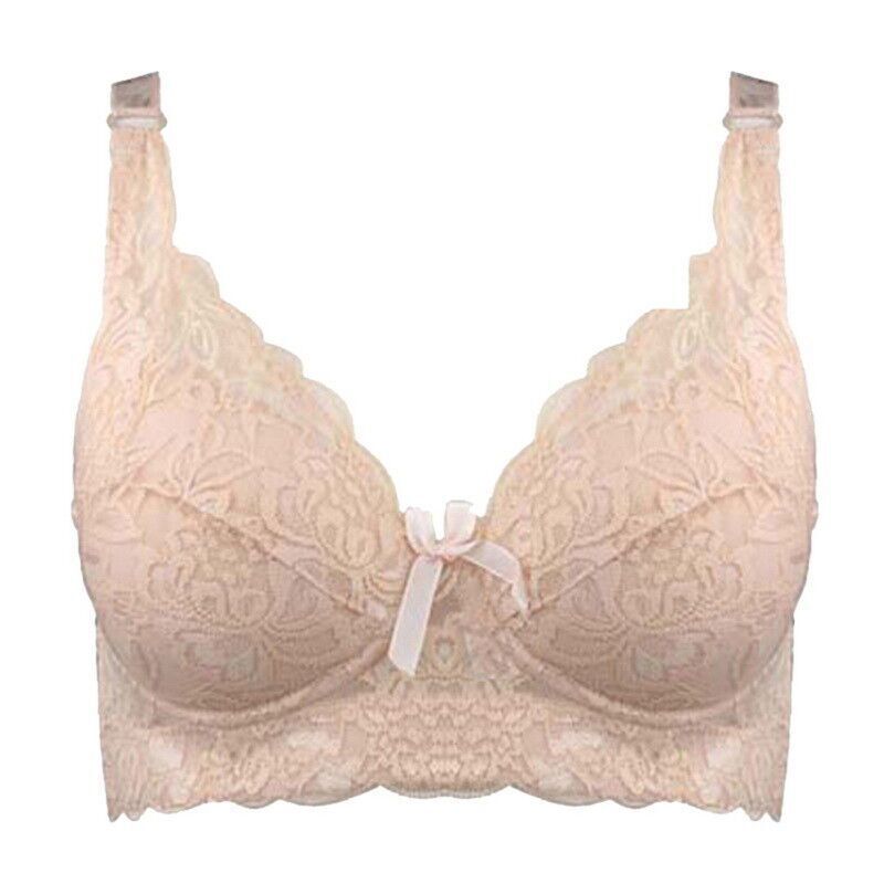 Spitzen-BH in Beige, Damenunterwäsche, verstellbare Träger, elegantes Design, Komfort.