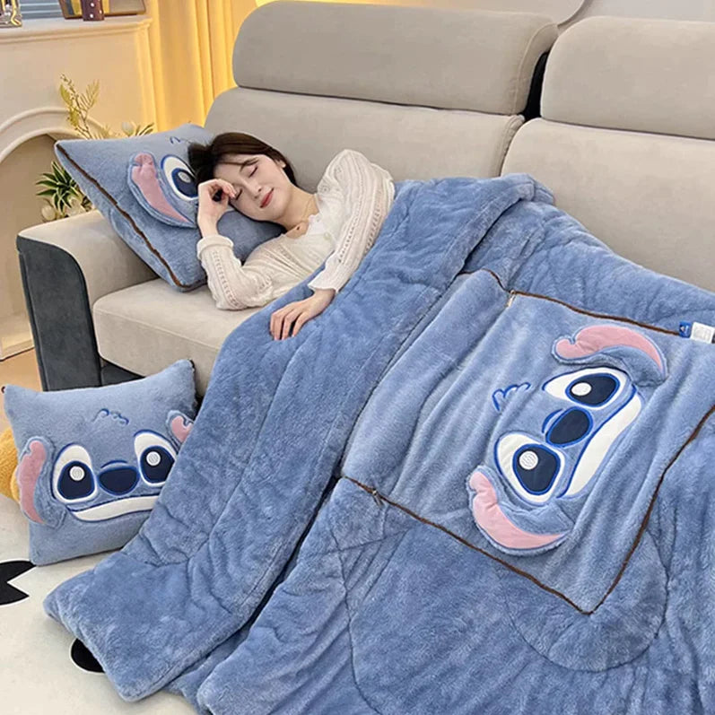 Luxus Cartoon Decken- und Kissen-Set – Nomi
