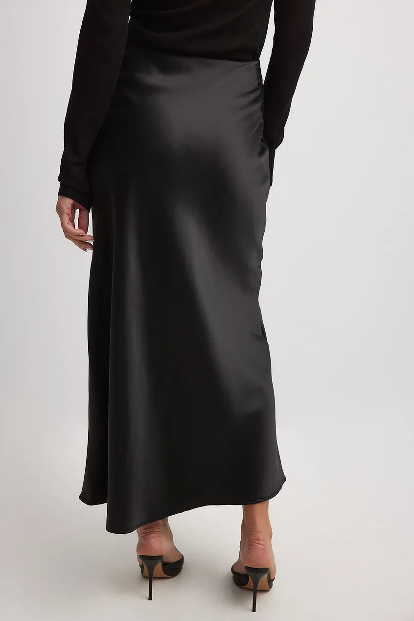 Hohe Taille Satinrock – Leona