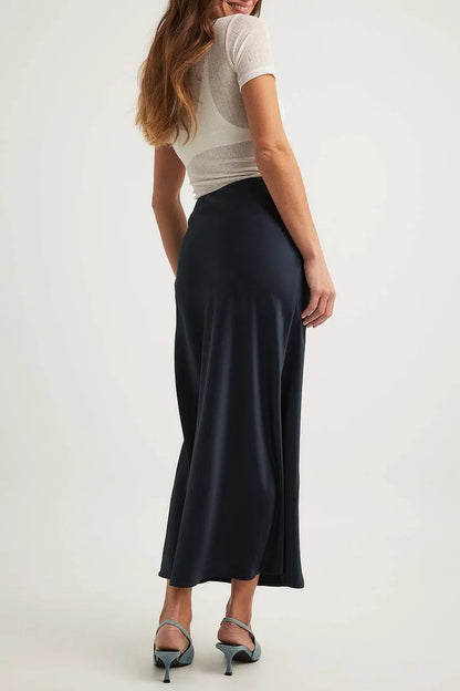 Hohe Taille Satinrock – Leona