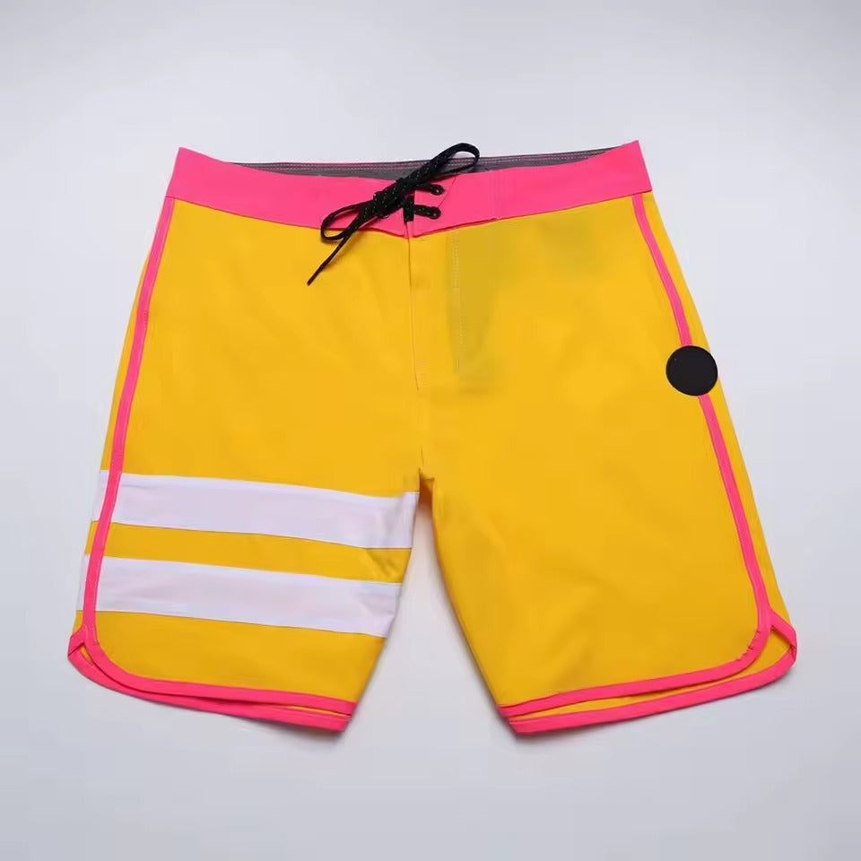 Surfshorts Herren | Wasserabweisend & schnelltrocknend | Verstellbare Taille | Atmungsaktiv-Gelb-S-Luzern Mode