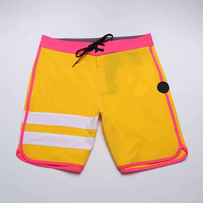 Surfshorts Herren | Wasserabweisend & schnelltrocknend | Verstellbare Taille | Atmungsaktiv-Gelb-S-Luzern Mode