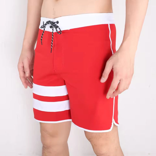 Surfshorts Herren | Wasserabweisend & schnelltrocknend | Verstellbare Taille | Atmungsaktiv-Rot-S-Luzern Mode