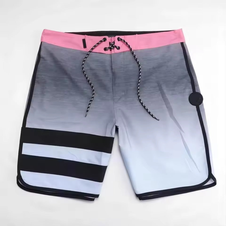 Surfshorts Herren | Wasserabweisend & schnelltrocknend | Verstellbare Taille | Atmungsaktiv-Verblasst-Grau-S-Luzern Mode
