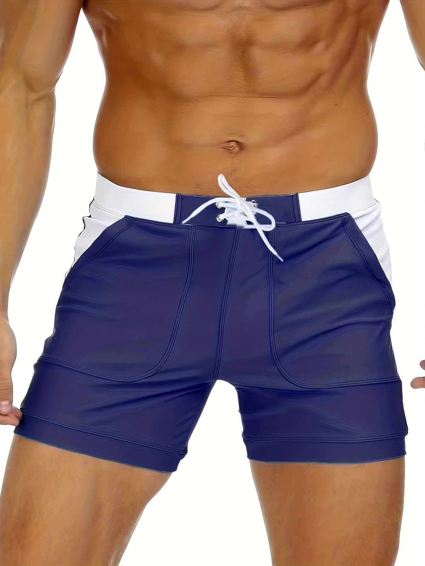 Badehose Herren | Schnelltrocknend | Leicht | Atmungsaktiv | Sommer | Strand-Marineblau-XS-Luzern Mode
