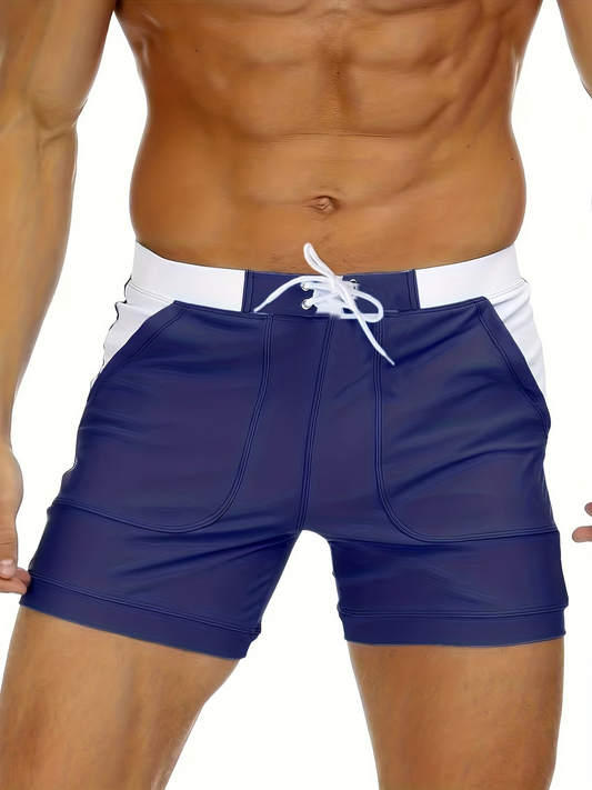 Badehose Herren | Schnelltrocknend | Leicht | Atmungsaktiv | Sommer | Strand-Marineblau-XS-Luzern Mode