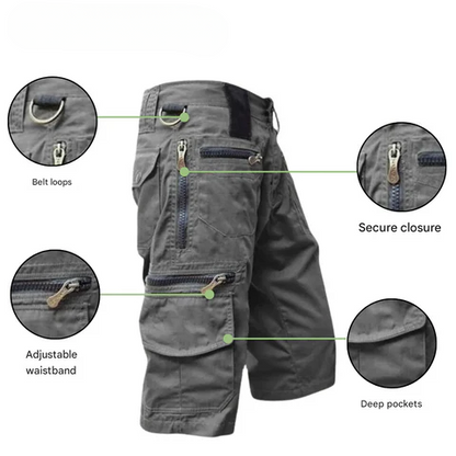 Outdoor Cargoshorts Herren Sommer | Schnell trocknend | Bequeme Shorts bis 5XL-Luzern Mode