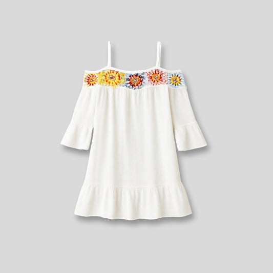 Luftiges Sommer Minikleid Damen | Schulterfrei locker | Bequem vielseitig-Luzern Mode