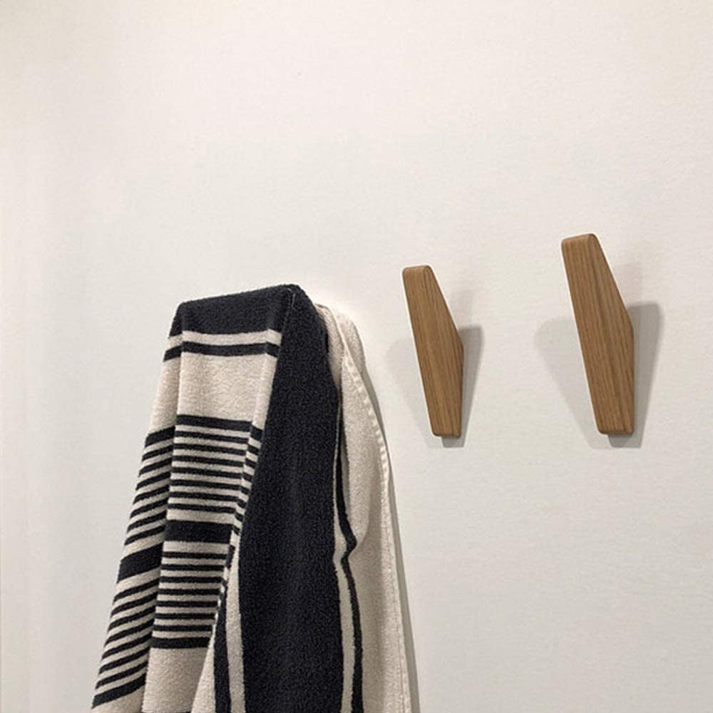 Minimalist Wooden Wall Hooks for Home - Set of 6 4