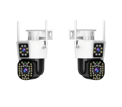 Set von 2 Sicherheitskameras mit Doppelobjektiv – DualGuard Max 2-Pack