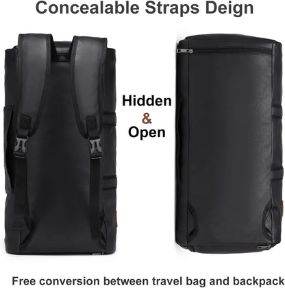 Konvertierbare PU-Leder-Kleidungs-Duffel – Handgepäck Weekender Reisetasche