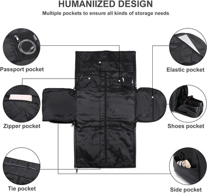 Konvertierbare PU-Leder-Kleidungs-Duffel – Handgepäck Weekender Reisetasche