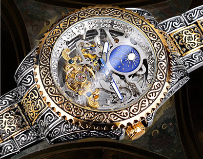 Skelett Mechanische Herrenarmbanduhr – Valtor