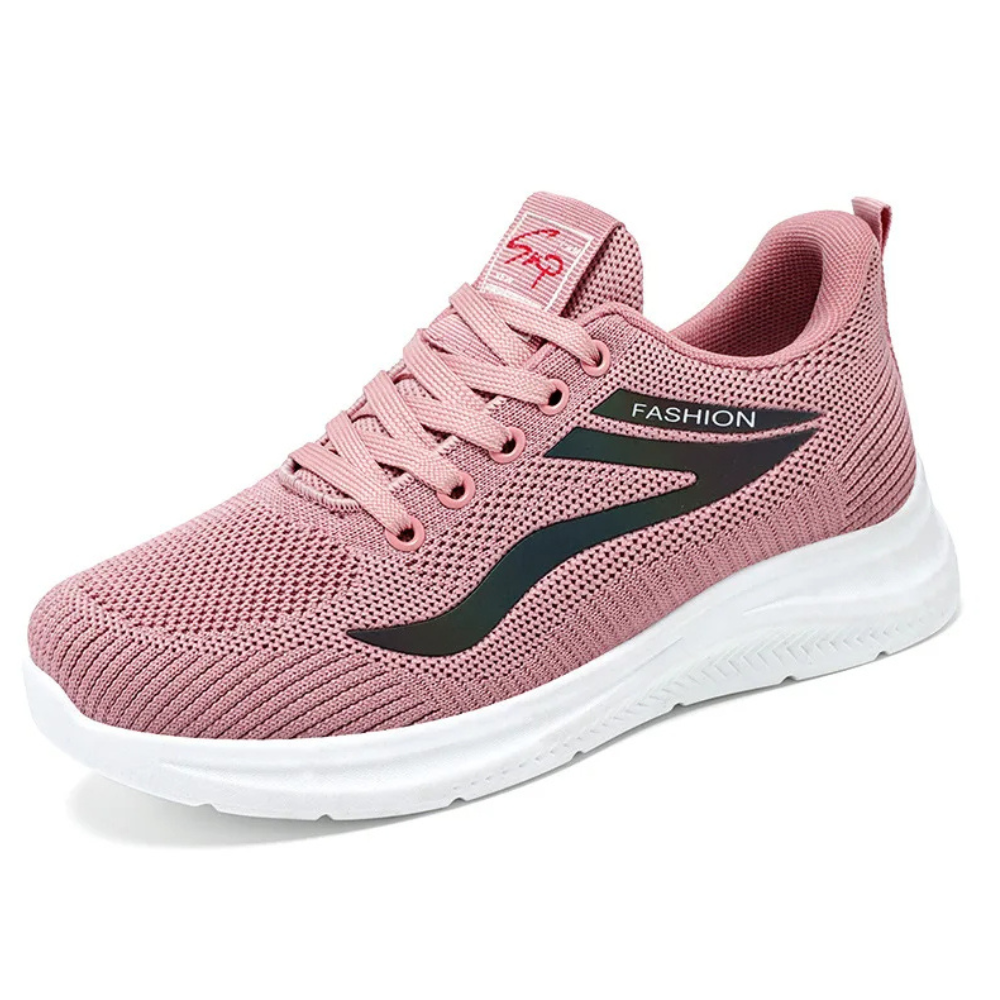 Rosa Damen-Sneaker, atmungsaktiv, weiche Sohle, modisch, bequem, für Sport und Freizeit.