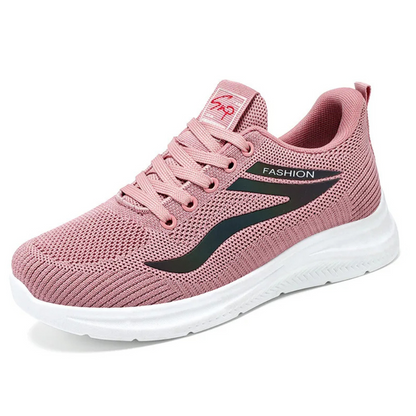 Rosa Damen-Sneaker, atmungsaktiv, weiche Sohle, modisch, bequem, für Sport und Freizeit.