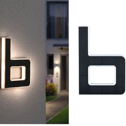 Solar Illuminated House Number with LED and Dusk Sensor 12