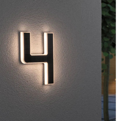 Solar Illuminated House Number with LED and Dusk Sensor 5