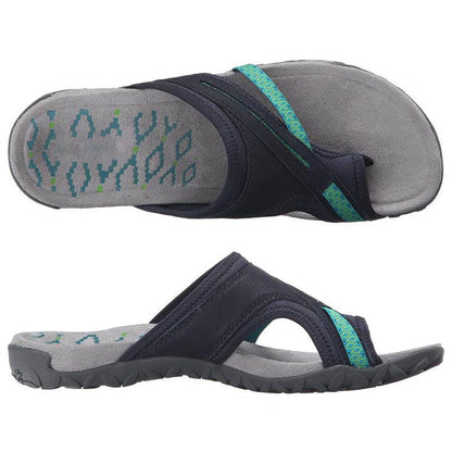 Sommer Damen Sandalen | T-Strap | Bequem | Rutschfest | Luftig | Leicht-Luzern Mode