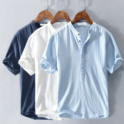 Sommer Shirt Herren | Atmungsaktiv | Baumwolle | Leicht | Freizeit | Kurzarm-Luzern Mode
