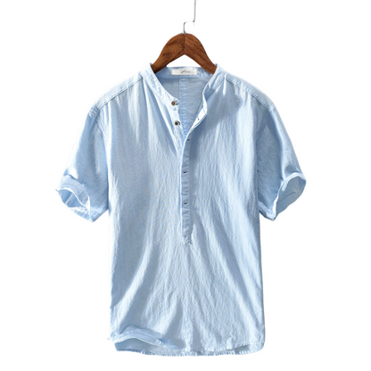 Sommer Shirt Herren | Atmungsaktiv | Baumwolle | Leicht | Freizeit | Kurzarm-Luzern Mode