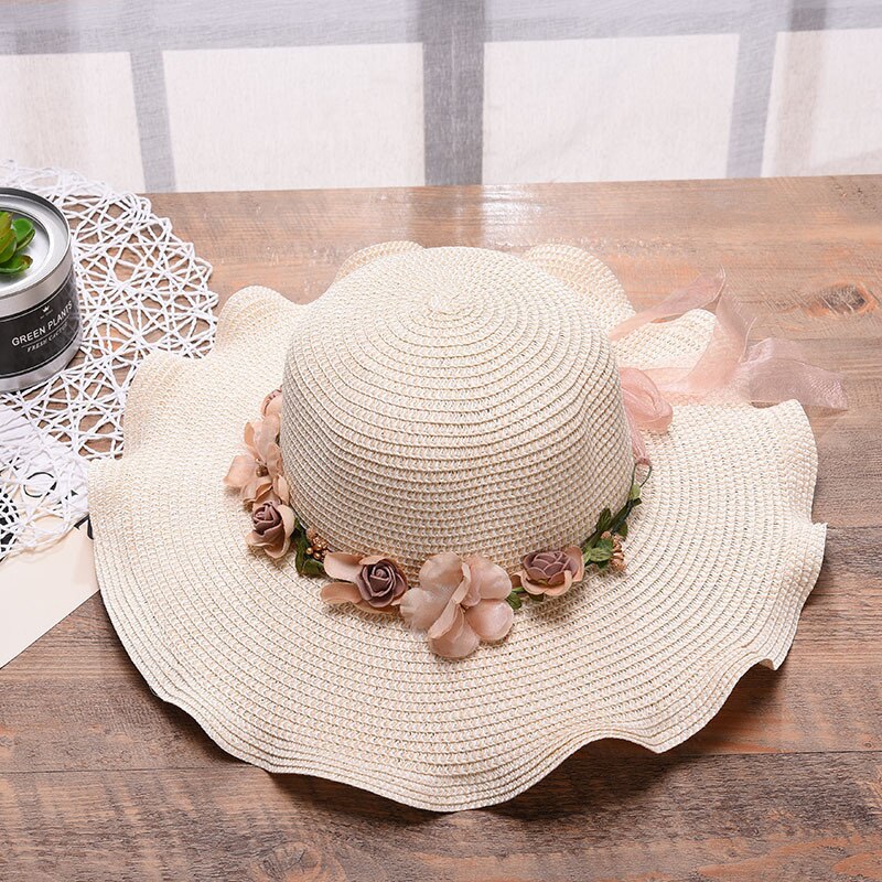Sommerhut Damen Blumenmuster | Leicht bequem | Strandhut | Stylisches Accessoire-Luzern Mode
