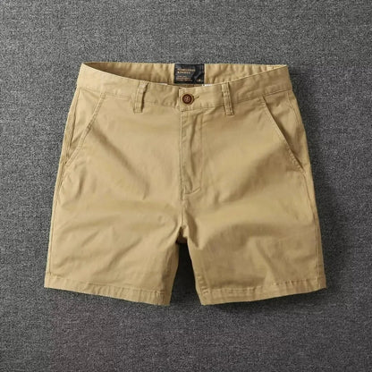 Atmungsaktiver Baumwollmix | schmaler Schnitt | leicht | bequem | vielseitig einsetzbar-Khaki-28-Luzern Mode