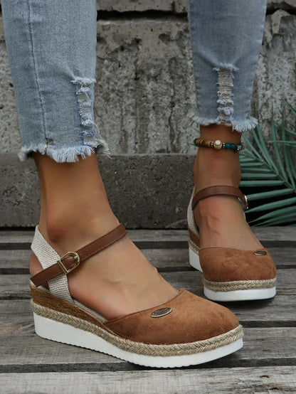 Damen Espadrilles | PU | Gummisohle | Flache Sohle | Atmungsaktiv-Luzern Mode