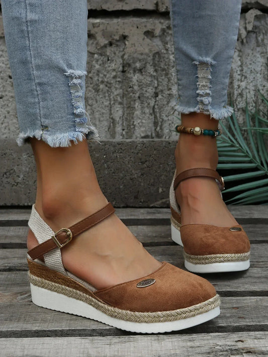 Damen Espadrilles | PU | Gummisohle | Flache Sohle | Atmungsaktiv-Luzern Mode