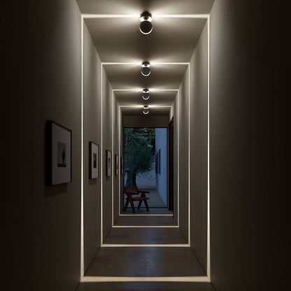 Modern LED Wall Light with 360° Rotating Head and Dual-Beam Square Light Effect 8