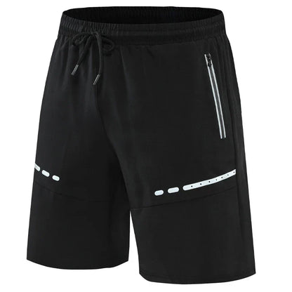 Trainingsshorts Herren | Slim Fit | Reißverschlusstaschen | leicht | dehnbar | kurz-Luzern Mode