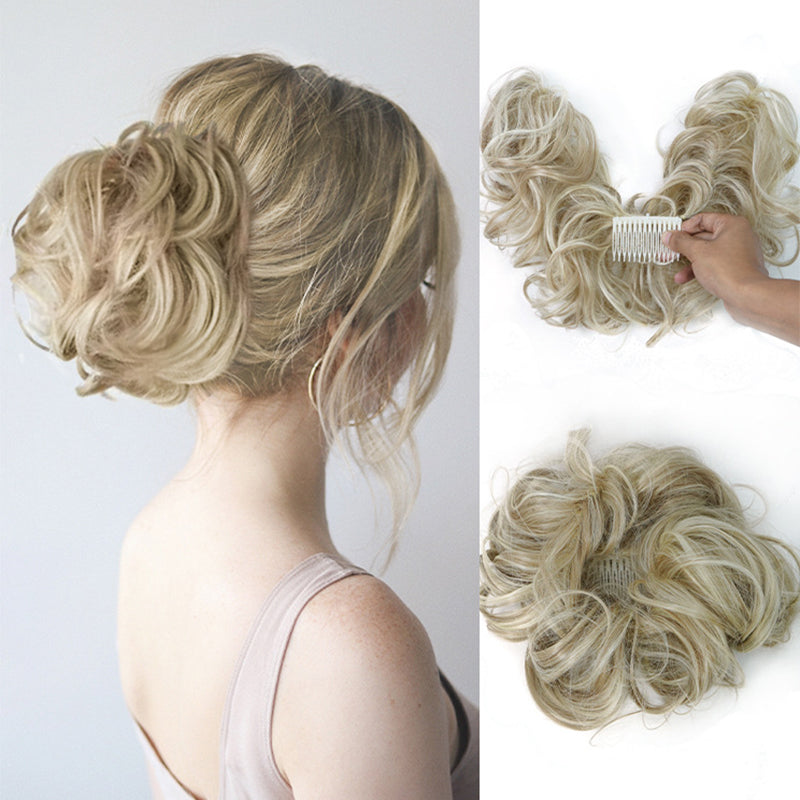 Messy Clip-in Bun mit Seitenclip – Elina