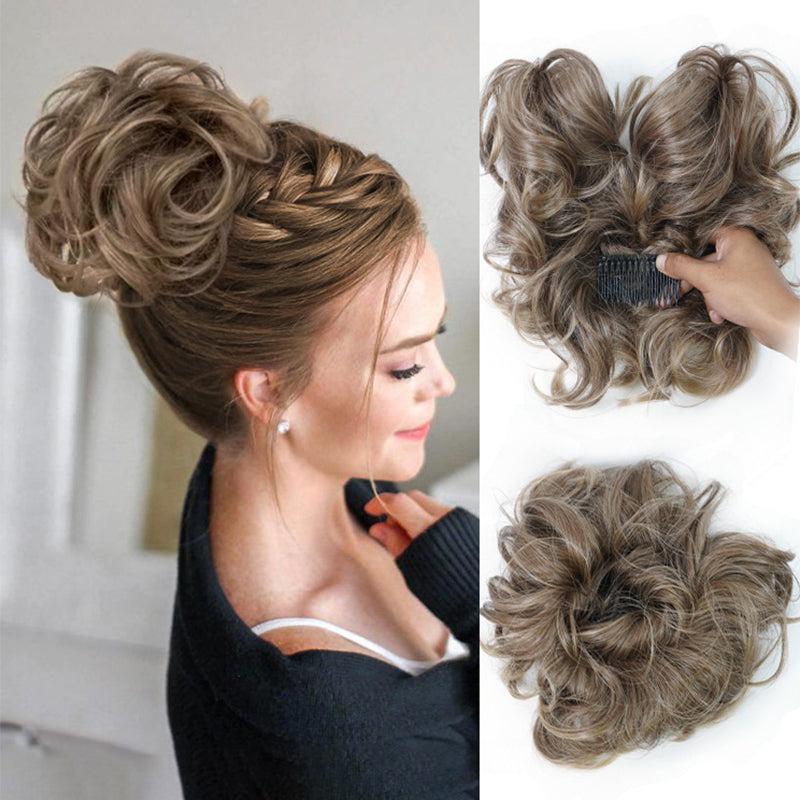 Messy Clip-in Bun mit Seitenclip – Elina