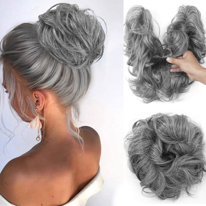 Messy Clip-in Bun mit Seitenclip – Elina