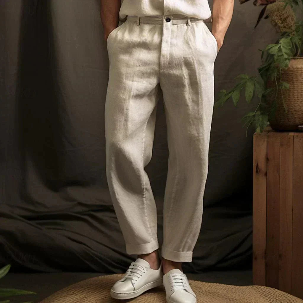 Lässige Sommerhose aus Leinen für Herren – Milan