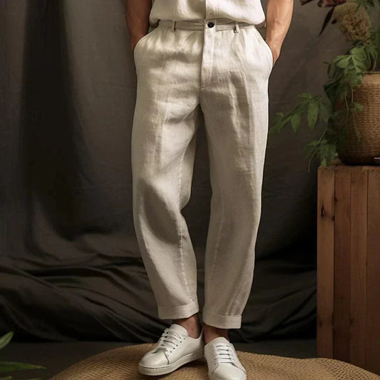 Lässige Sommerhose aus Leinen für Herren – Milan